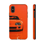 Orange Supra Phone Case, MK4 90s JDM Legend Tough Protective Cover for Men