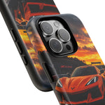 Orange C8 Z06 Flat Plane V8 Speed Art Tough Phone Case