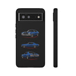 1970 Chevelle SS Phone Case Blue, Three-View Vector Tough Cover