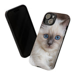 Ragdoll Kitten Phone Case, Blue Eyes Macro Portrait Cover, Gift