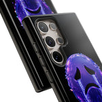 Glitch Sad Face Phone Case, Anime Melt Static Tough Cover