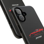 Red C7 Z06 Phone Case for Chevy Sports Car Enthusiasts, Tough Cover