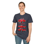 Red 1955 F100 Vintage Truck T-Shirt | Classic Trio Pickup Design