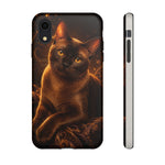 Burmese Golden Sable Portrait Art Tough Phone Case