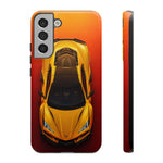 Z06 Corvette Phone Case, Yellow Top-Down Duotone Gradient Cover