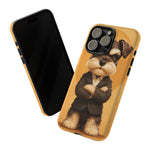 Schnauzer Mustache Boss Phone Case Funny Dog Lover Gift