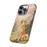 Akita under Cherry Blossoms Dog Breed Phone Case