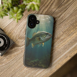 Largemouth Bass Phone Case, Sunlit Underwater Tough Cover, Gift