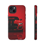 Red Mustang Art Phone Case, GT500 American Muscle Car Tough Cover