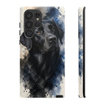 Black Lab Watercolor Art Tough Phone Case - Dog Portrait