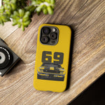 1969 Camaro Z28 Yellow Front View Muscle Car Tough Phone Case