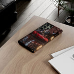Red FD RX-7 Blossom Alley Tough Phone Case - Rain-Slicked Night