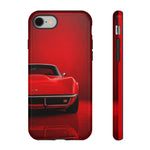 Red Corvette Phone Case, C3 Stingray Classic Sports Car Cover, Gift