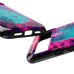 Neon Flamingo Pool Vaporwave Art Tough Phone Case