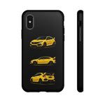 Yellow Type R Sports Car Phone Case Tough JDM Hot Hatch Multi View Print