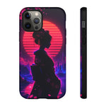 Neon Geisha Silhouette Phone Case | Tough Cover