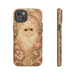Persian Cat Floral Art Nouveau Tough Phone Case
