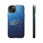 Yellowfin Tuna Phone Case, Deep Blue Water Tough Cover, Gift