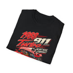 1988 Porsche 911 Turbo Slant Nose Cabriolet T-Shirt — Red Sports Car Graphic