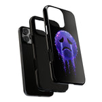 Glitch Sad Face Phone Case, Anime Melt Static Tough Cover