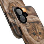 Persian Kitten Burrito Phone Case, Cozy Blanket Portrait Cover