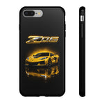Z06 Corvette Phone Case, Yellow Neon Chrome Studio Cover