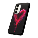 Melting Glitch Heart Neon Phone Case
