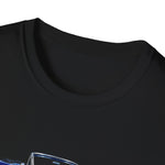 Blue 1963 Galaxie Convertible Illustration T-Shirt | Classic Car Art Tee