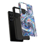 Chrome Metallic Swirl  Art Tough Phone Case