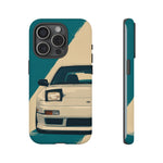 S13 Teal White Pop-up Tough Phone Case for JDM Fans