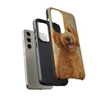 Goldendoodle Fluffy Curls Portrait Art Tough Phone Case