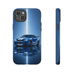 Blue R34 Skyline Phone Case, JDM Sports Car Racing Stripe Studio Cover