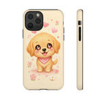 Golden Retriever Heart Eyes Kawaii Pet Dog Art Tough Phone Case