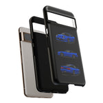 Blue 180SX JDM Sports Car Phone Case Tough Multi View