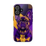 French Bulldog Pop-Art Portrait Tough Phone Case - Purple Gold