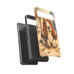 Guilty Basset Hound Phone Case, Muddy Watercolor Art Cover