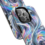 Chrome Metallic Swirl  Art Tough Phone Case