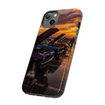 Muscle Car Meet Phone Case, Golden Hour Cars Coffee Tough Cover