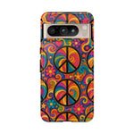 Peace Love Rainbow Spiral Art Tough Phone Case