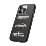 Fox Mustang White Triview Phone Case Classic Car Illustration