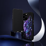 Holographic Wolf Phone Case, Fractured Prism Iridescent Cover