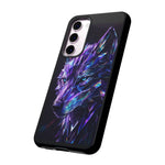 Holographic Wolf Phone Case, Fractured Prism Iridescent Cover