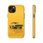 Golden Yellow Charger Phone Case, 68 Classic Muscle Car Tough Cover