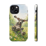 Playful Dog in Meadow Great Dane phone case | Puppy Art Tough Cover