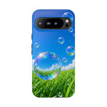 Bubbles Over Grass phone case | Tough Cover