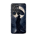 Geisha Parasol Moonlight Art Tough Phone Case