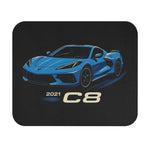 2021 Corvette C8 Stingray Rapid Blue Mid Engine Chevy Supercar Gaming Mouse Pad