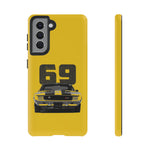 1969 Camaro Z28 Yellow Front View Muscle Car Tough Phone Case