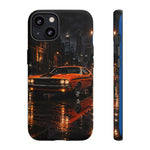 Challenger RT Phone Case, Rainy City Night Muscle Car Tough Cover