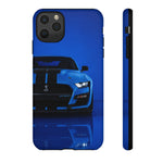 Blue Mustang Art Phone Case, GT500 American Muscle Car Tough Cover for Men
